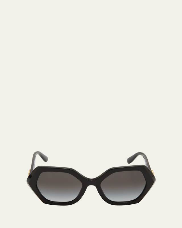 Logo Geometric Square Acetate Sunglasses